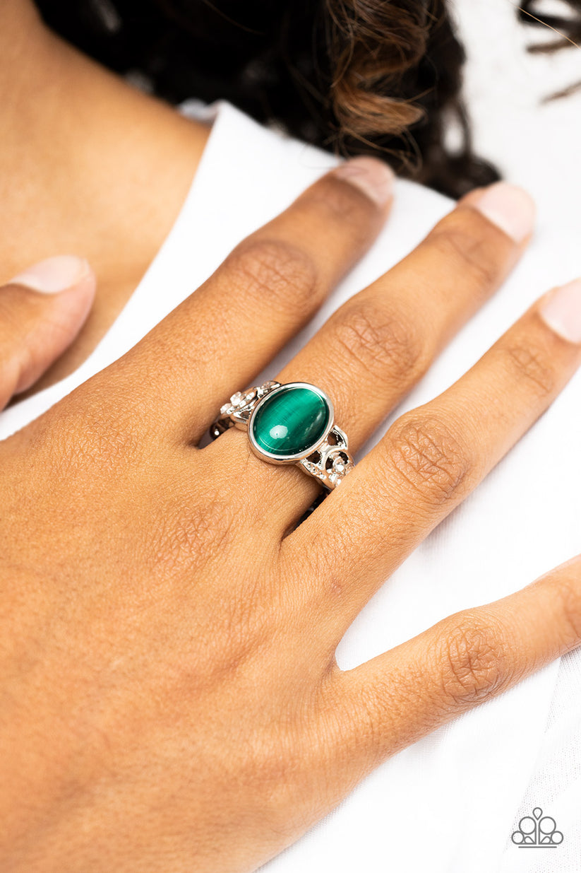 Crystals and Cat's Eye - Green