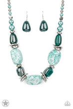 Load image into Gallery viewer, chunky-blue-glaze-blockbuster-necklace
