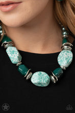 Load image into Gallery viewer, chunky-blue-glaze-blockbuster-necklace
